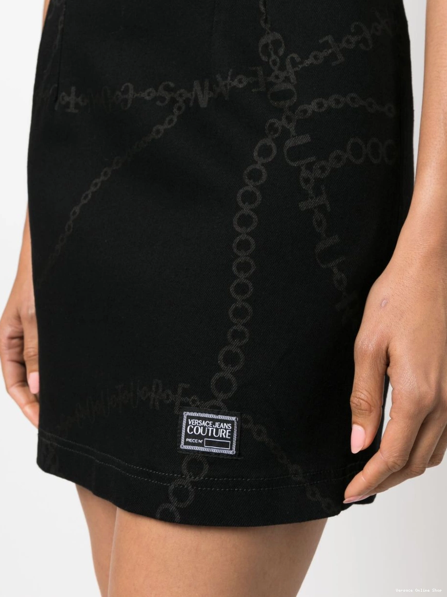 Affordable Women dress short-sleeved logo-print Couture Jeans Versace 0522